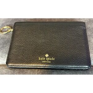 Kate Spade Card‎ Wallet Black Regina Larchmont Avenue Leather WLRU5000